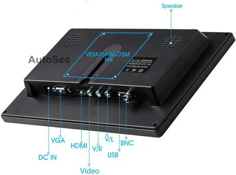 10 1 дюймовый IPS 1280x80 0 ЖК-экран с поддержкой HDMI VGA AV |