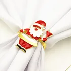 Рождество гостиничные комплекты в Санта Клаус кольцо для салфетки кольца стильная футболка с изображением персонажей видеоигр простой и светильник для VIP отеля или Семья Вечерние
