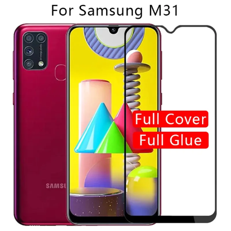 Защитное стекло закаленное для Samsung m31 SM-M315F/Galaxy M31 2020/m 31 2 шт. | Мобильные телефоны и