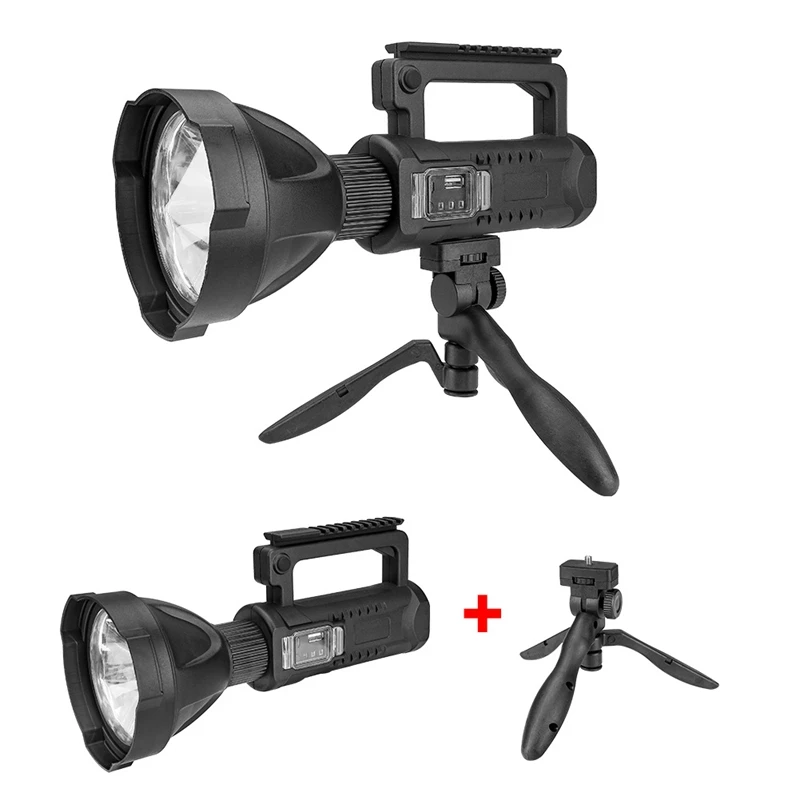 

P50 Hand-Held Strong Light Flashlight, Multifunctional Outdoor Lighting, High Power USB Charging with Tripod Flashlight