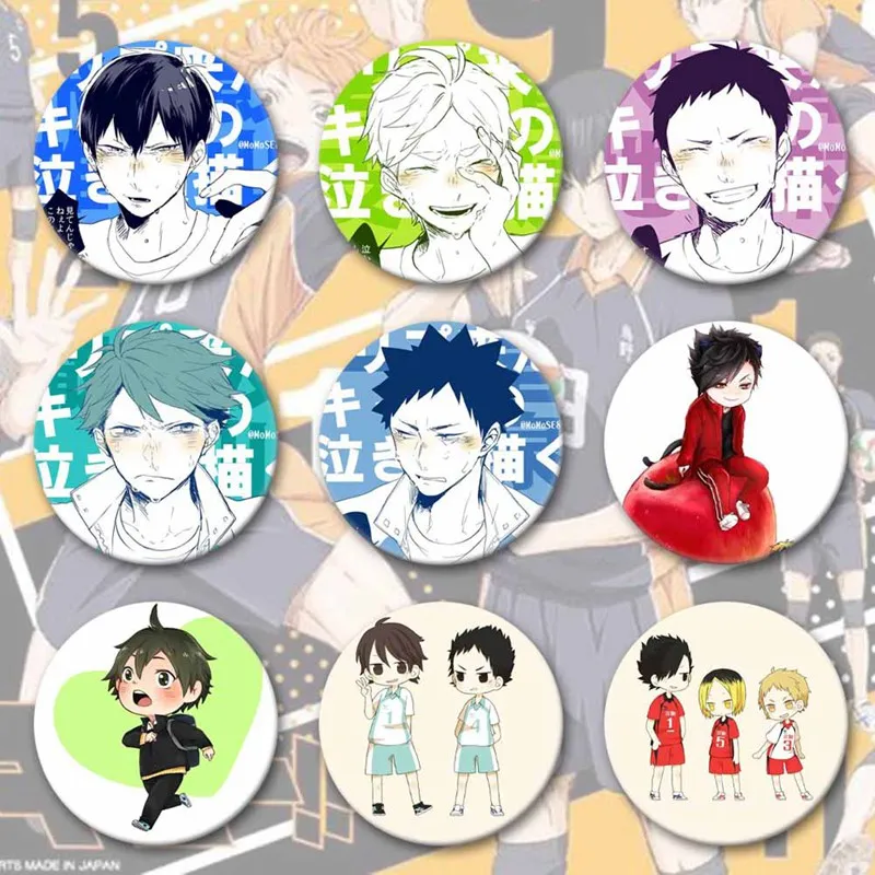 Популярная японская манга Haikyuu! Серия брошей школьный волейбол Syouyou Kageyama Мальчики