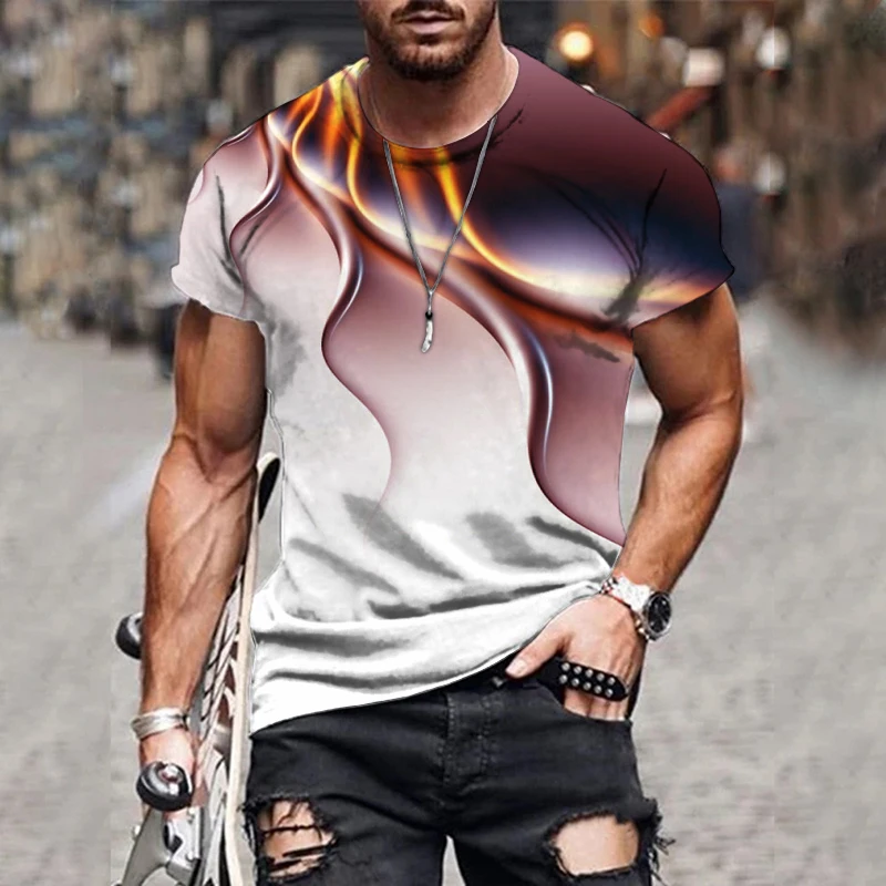 

2021 New creates XX smile graffiti 3d printed t-shirt street fashion casual sports shirt male O-neck oversized t-shirt male