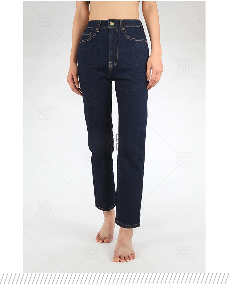 

Iupl HW of Pear Soft Material Washed Loose High Waist Straight Jeans Women Spring Summer Femme Woman Jeans