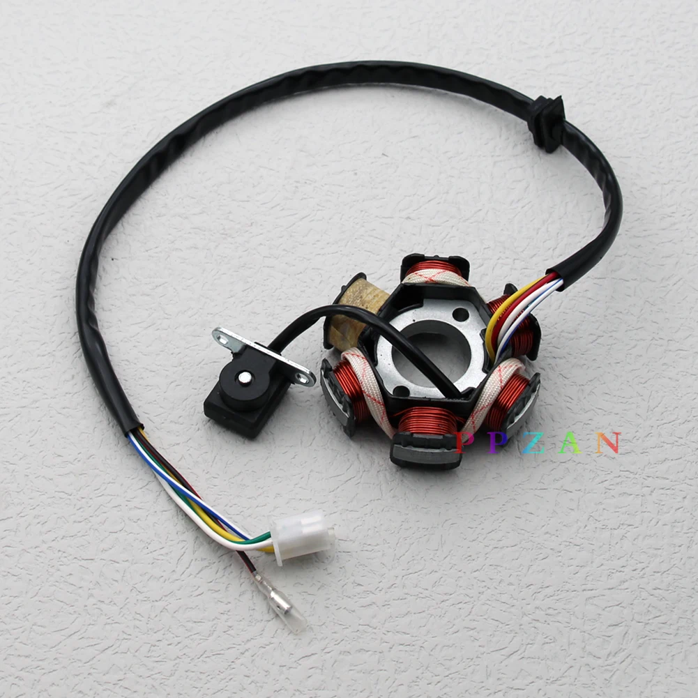 6-полюсная катушка двигателя статора Magneto для GY6 50cc 110cc 125cc 150cc скутера мопеда ATV TAOTAO