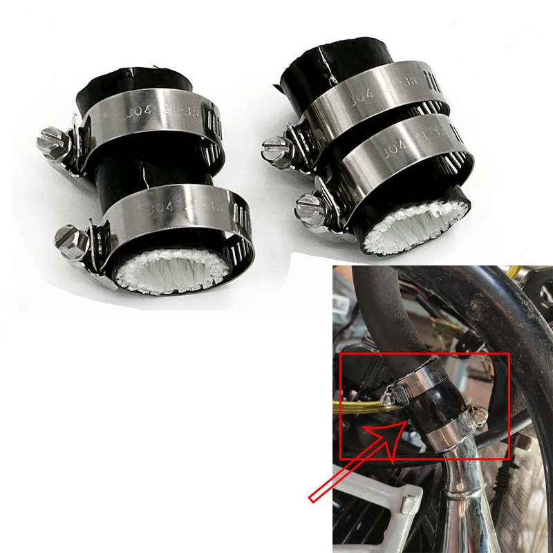 Длинные резиновые зажимы для выхлопной трубы 1 &quotID от круглого 2&quot муфта Yamaha Banshee