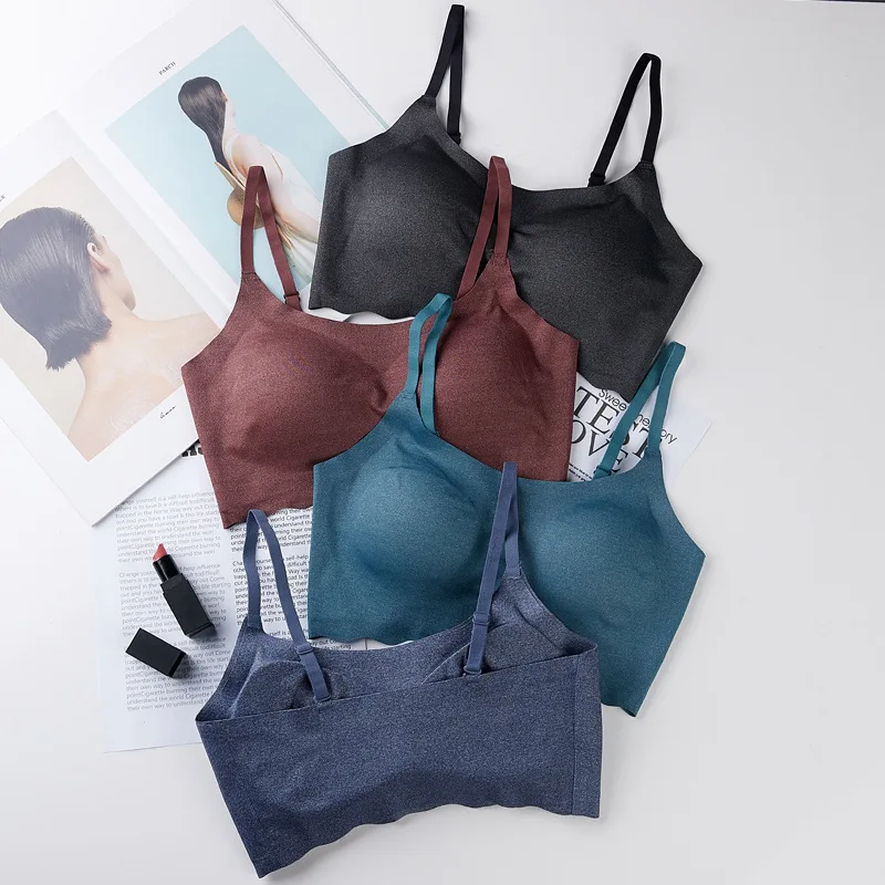 Модное женское нижнее белье без косточек бесшовные ударопрочные пуш ап