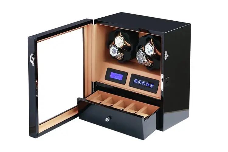 FRUCASE часы winder box часы дисплей шкаф часы коллектор с светодиодный сенсорный экран дисплей 4+ 5