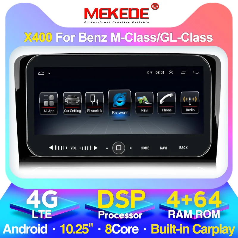 Автомагнитола MEKEDE с сенсорным IPS экраном для Mercedes Benz ML W164 ML350 ML500 X164 GL320 GL GPS