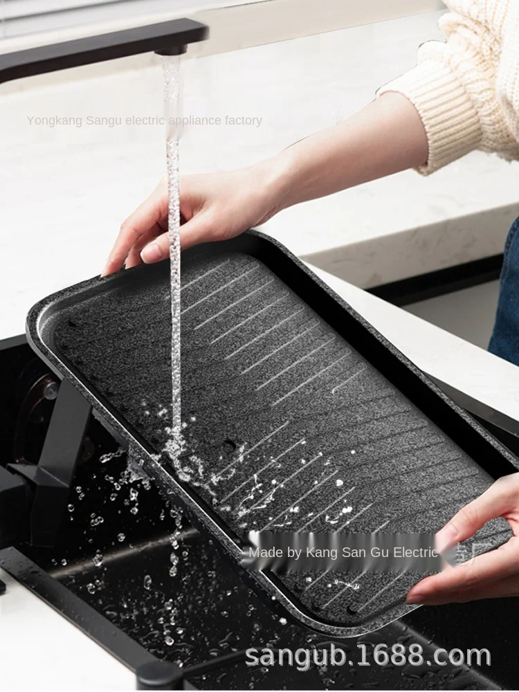 220v electric charcoal dual purpose grill double layer multi purpose household smokeless oven carbon outdoor bbq free global shipping