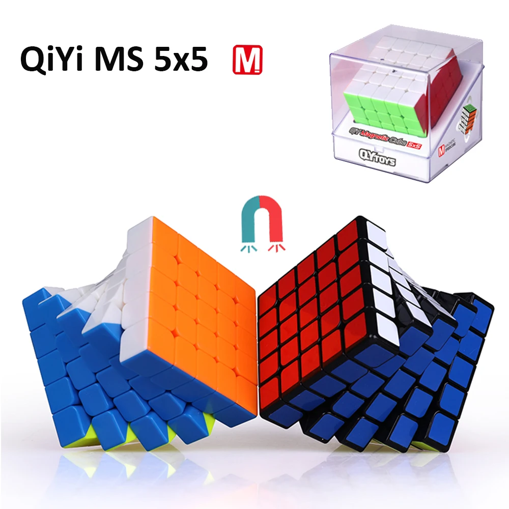QiYi MS 5x5 Магнитный куб MoFangGe 5x5x5 Valk5 м Скорость комплекты пряди Стикеры s волшебный
