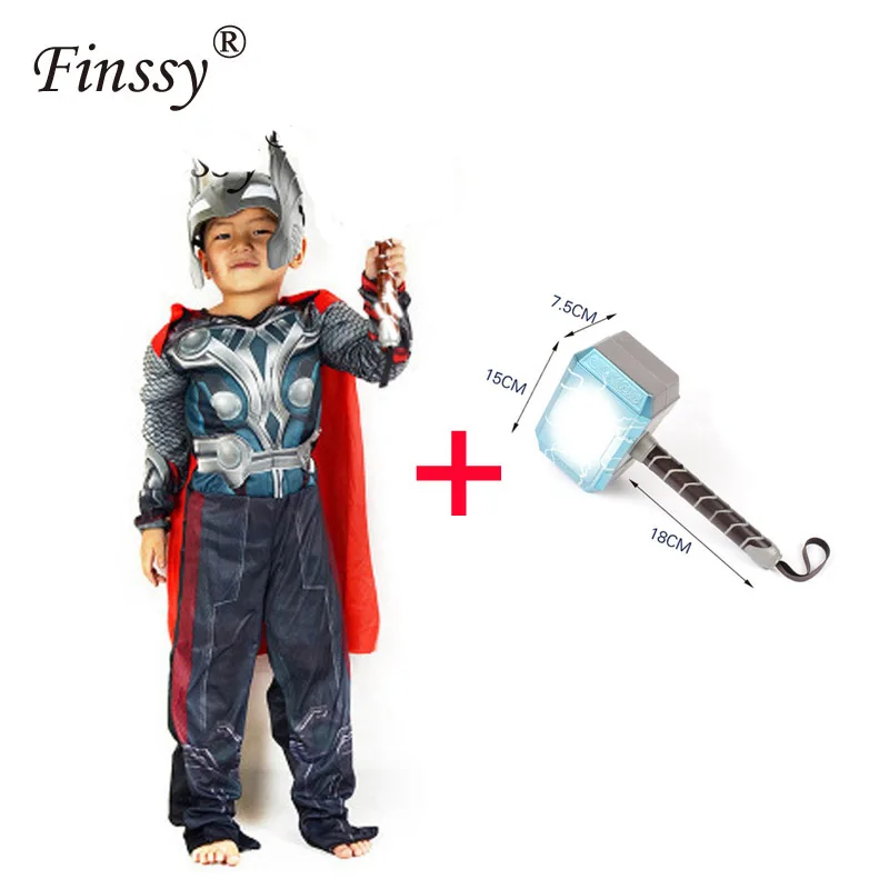 The Avengers Heroes BOSS Thor Cosplay Onesies Halloween Carnival Holiday Party Costume Very Cool Birthday Gift for Kid - Цвет: All