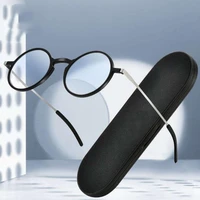 silm optical glasses round frames tr90 anti blue ray reading glasses magnetic case folding presbyopic eyeglasse gafas 1 5