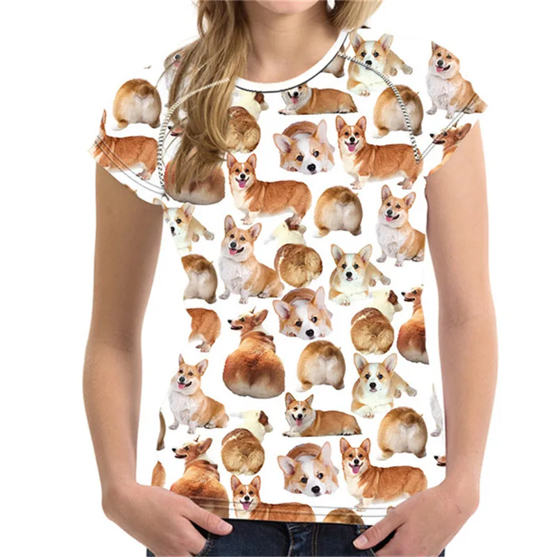 Футболка FORUDESIGNS в стиле Харадзюку с изображением мопса и собаки женские футболки