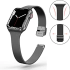Ремешок для Apple watch band 44 мм 42 мм 41 мм 45 мм 40 мм 38 мм, металлический браслет для iwatch Apple watch SE 7 6 5432, аксессуары для часов