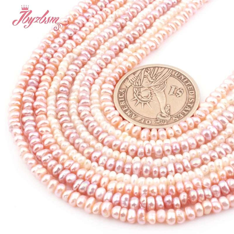 2 3x3 4mm Freeform пресноводный жемчуг Натуральный камень натуральный бусинки бусы