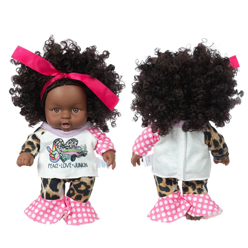 

Dress New Baby African Dolls Pop Reborn Silico Bathrobre Vny 20cm Born Poupee Boneca Baby Soft Toy Girl Todder