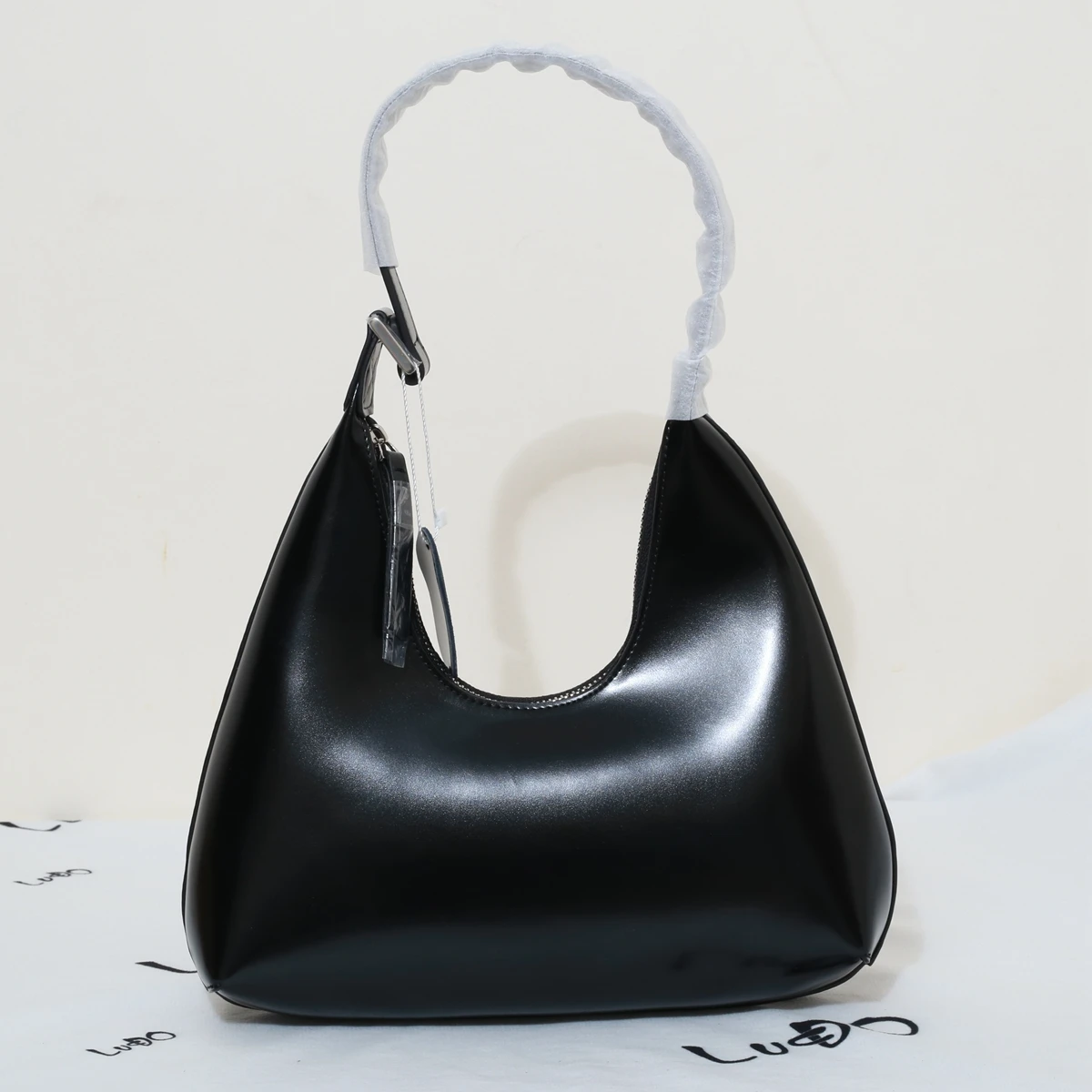 

Brand Designer Cowhide Genuine Armpit Shoulder Fashion Baguette Bag Vintage Crescent Bag Hobo Underarm Serpentine Handbag