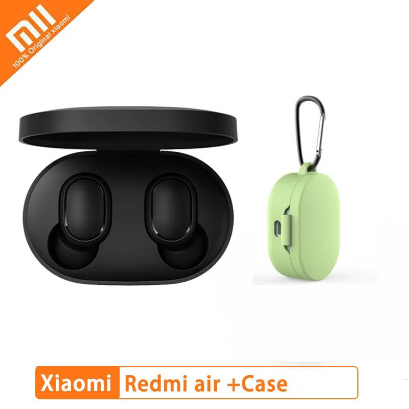 GB add Green case Горячая Xiaomi Redmi AirDots Беспроводной Bluethooth наушники Язык Управление ушной Автоматическое Сопряжение Мини Гарнитуры Смарт Управление - Цвет: GB add Green case