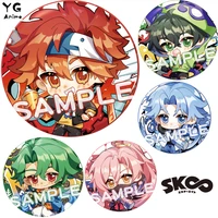 anime figure sk8 the infinity badge cosplay reki snow miya cheery blossom badge decorations decor fans collection props gifts