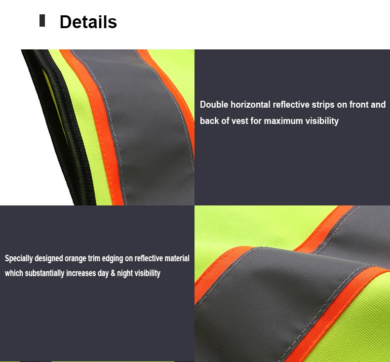 

Worker Reflective Safety Vest for Engineer Construction Pockets Universal