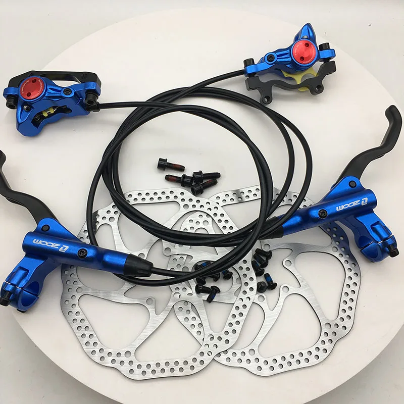 Blue pair w rotor Zoom HB-875 тормоз велосипедный велосипед mtb Гидравлический дисковый тормоз горный велосипед тормоз лучше, чем M395 M447 левый передний правый задний - Цвет: Blue pair w rotor