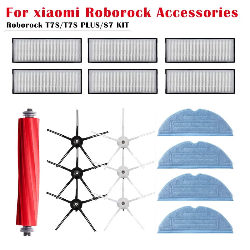 

HEPA filter for xiaomi Roborock T7S S7 vacuum cleaner mop accessories Mi robot T7SPLUS main brush Kit cleaning cloth Rag parts