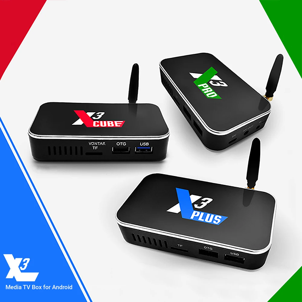 Приставка Смарт ТВ Ugoos X3 PRO CUBE Android 9 0 Amlogic S905X3 2 ГБ/4 ГБ DDR4 16 ГБ/32 4 + 5G Wi Fi 1000M LAN BT5.0 4K