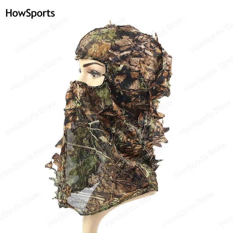 Howsports камуфляжные охотничьи костюмы для охоты с листьями капюшоном зелеными
