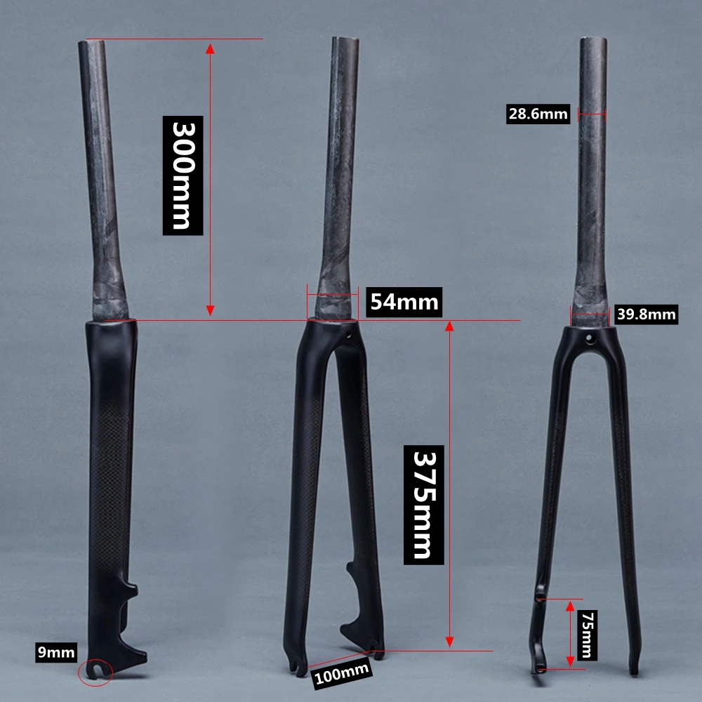 Передняя вилка для велосипеда 700C из углеродного волокна запчасти дорожного