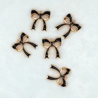 10pcsset korean diy handmade materials jewelry accessories oil drop bow pendant accessories necklace pendant charms xl477