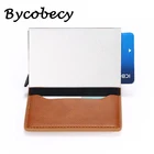 Новинка 2019, кошельки Bycobecy для мужчин и женщин, мини смарт-кошелек с технологией радиочастотной идентификации, алюминиевая коробка, выдвижной держатель для кредитных карт, Прямая поставка