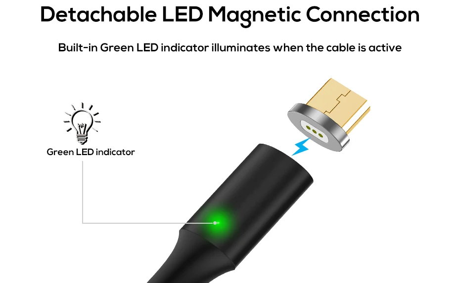 Магнитный мини-кабель-usb для samsung Xiaomi huawei Micro usb type C нейлоновый Плетеный светодиодный кабель USB C для IPhone X XS Max