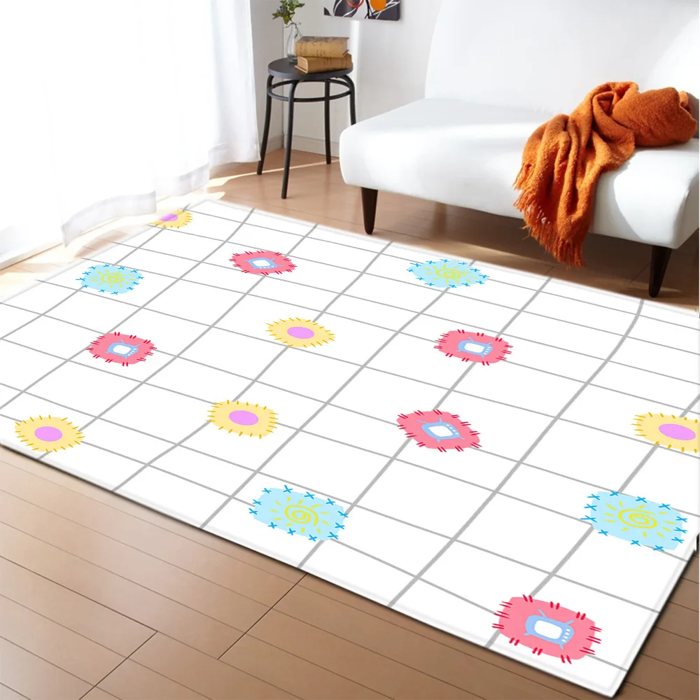 

Bed Room Bedside Rug 3D Printing Football Kids Games Play Mat Carpet Flannel Memory Foam Doormat Living Room Area Rugs