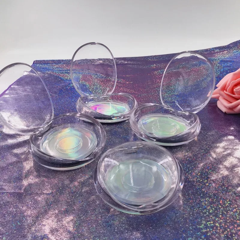 5D 25 мм норковые накладные ресницы упаковка прозрачный круглый ящик | Красота и