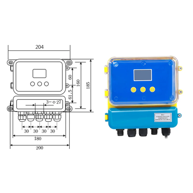 Усовершенствованный ультразвуковой измеритель уровня воды отдельно от 4 до 20 мА