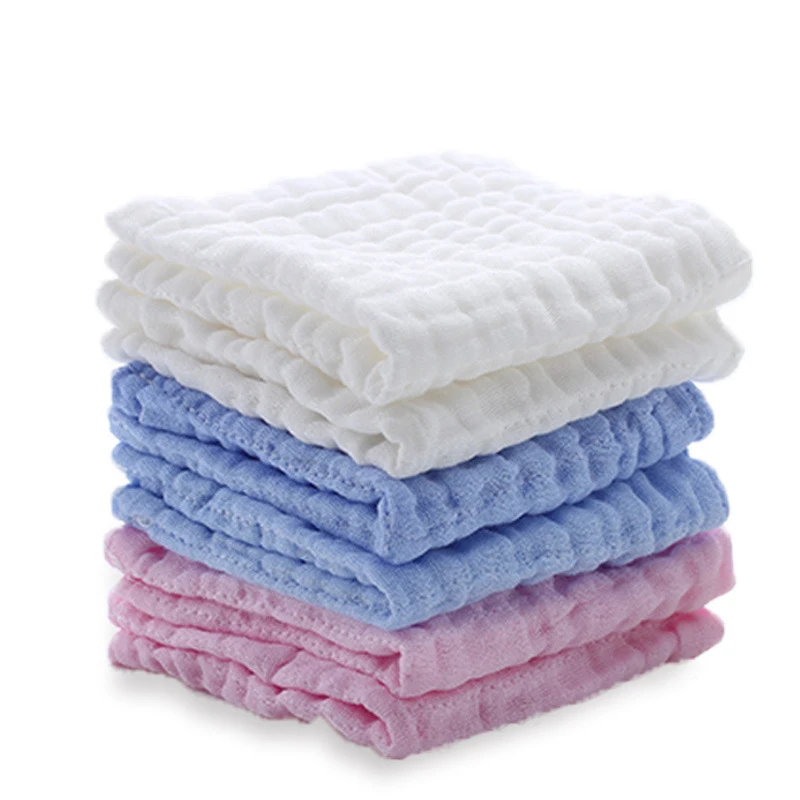 

6Pcs 100% Cotton Baby Towels Scarf Swaddle Bath Towel Newborns Handkerchief Bathing Feeding Face Washcloth Wipe Shower Products