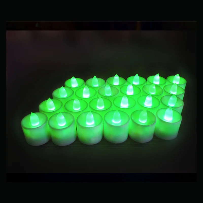 

24Pcs/set Flickering Led Candle Flameless Electric Battery Tea Candles Led Lights Wedding Party Xmas Holiday Decor kw01