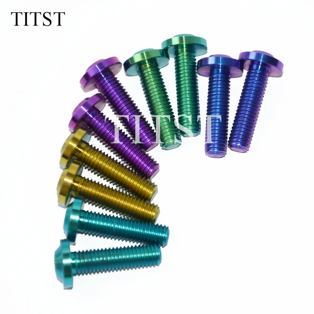 TITST M8*15/20//25/30/35/40mm titanium motorcycle bolts gold/purple/blue/green /silver ( one lot = 2pcs ) images - 6