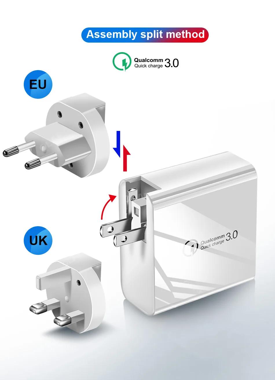 Олаф Quick Charge 3,0 зарядное устройство usb multi для iPhone X Xiaomi samsung S9 huawei QC4.0 QC3.0 QC C PD для быстрого настенного мобильный телефон Зарядное устройство