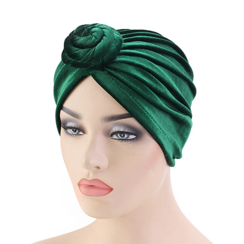 Donut Turban Caps for Women Hijab Cotton Headscarf Hat Female Headband Turbans Muslim Cap Chemotherapy | Тематическая одежда и