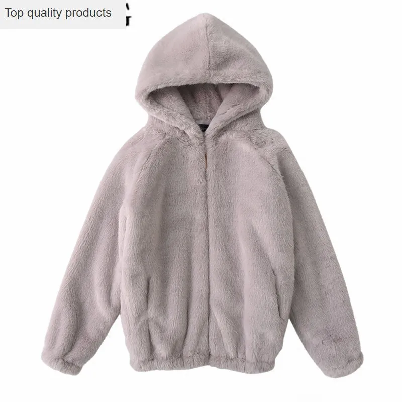 Женская Шуба из искусственного меха короткая зимняя шуба с длинным рукавом и