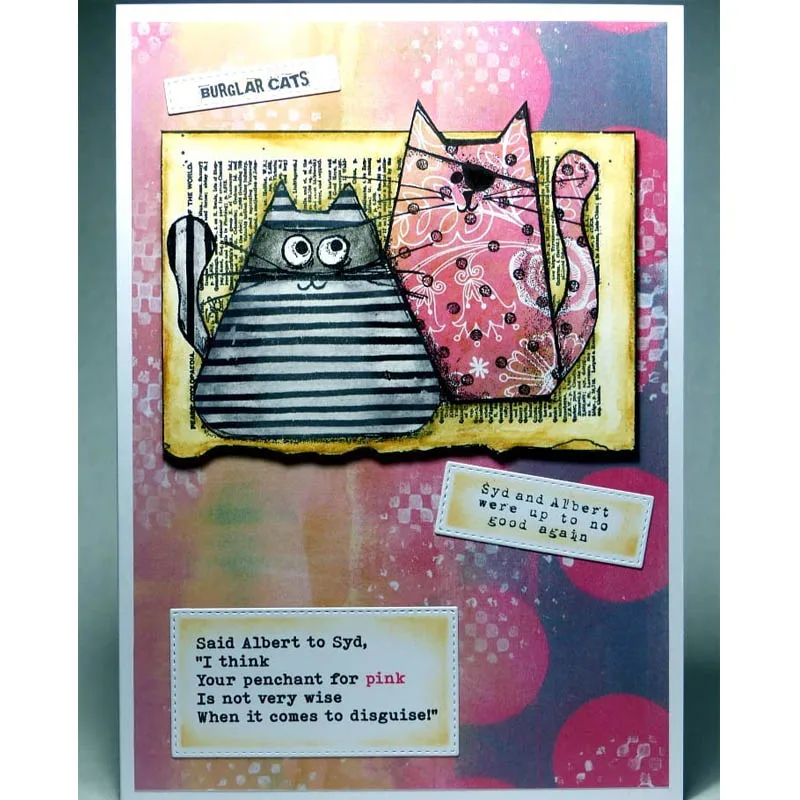 Прозрачные силиконовые штампы с изображением животных в одежде мультяшный