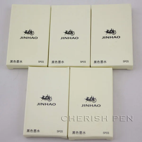 Чернильная ручка JINHAO 25 шт./лот портативные чернильные картриджи черные чернила