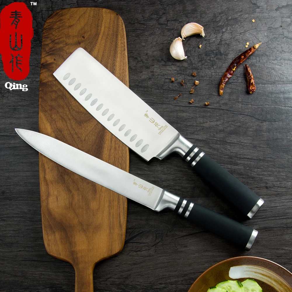Набор ножей для нарезки и Qing шеф нож из высококачественной нержавеющей стали