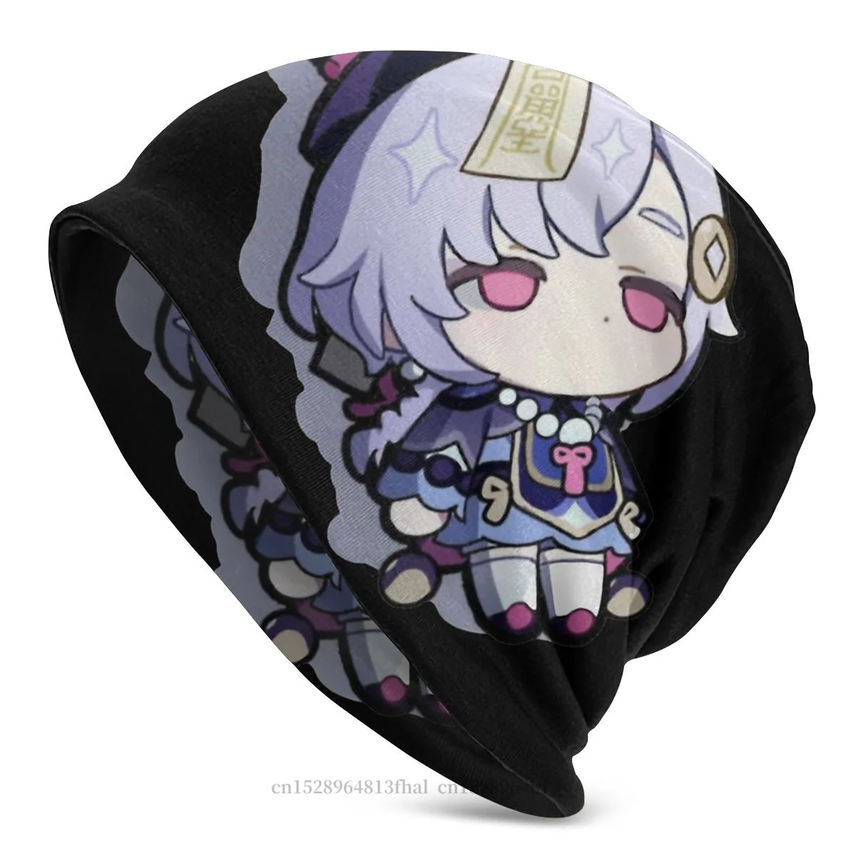 

Genshin Impact Game Paimon Outdoor Beanie Hats Chibi Qiqi Knitting Hat Bonnet Skullies Beanies Caps Men Women's Earmuffs