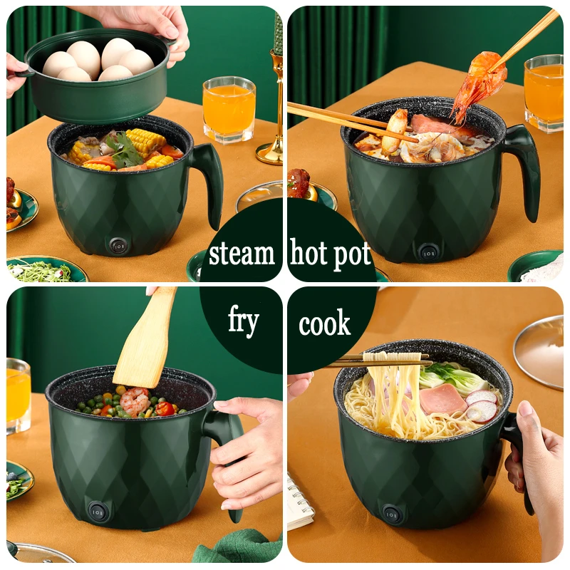 1.8L Multifunction Cooker Household Electric Skillet Cooking Machine Hot Pot Noodles Soup Eggs Food Steamer Kitchen Tools | Бытовая