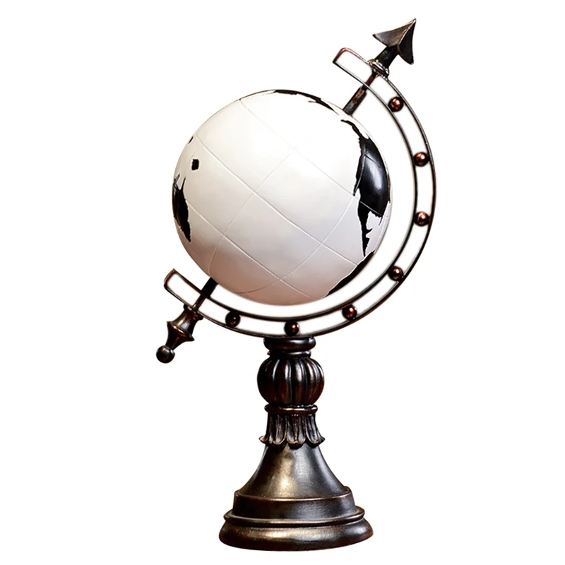 

European And American Style Rotating Earth Ornaments Ornaments Resin Crafts Ornaments Practical And Creative Ornaments