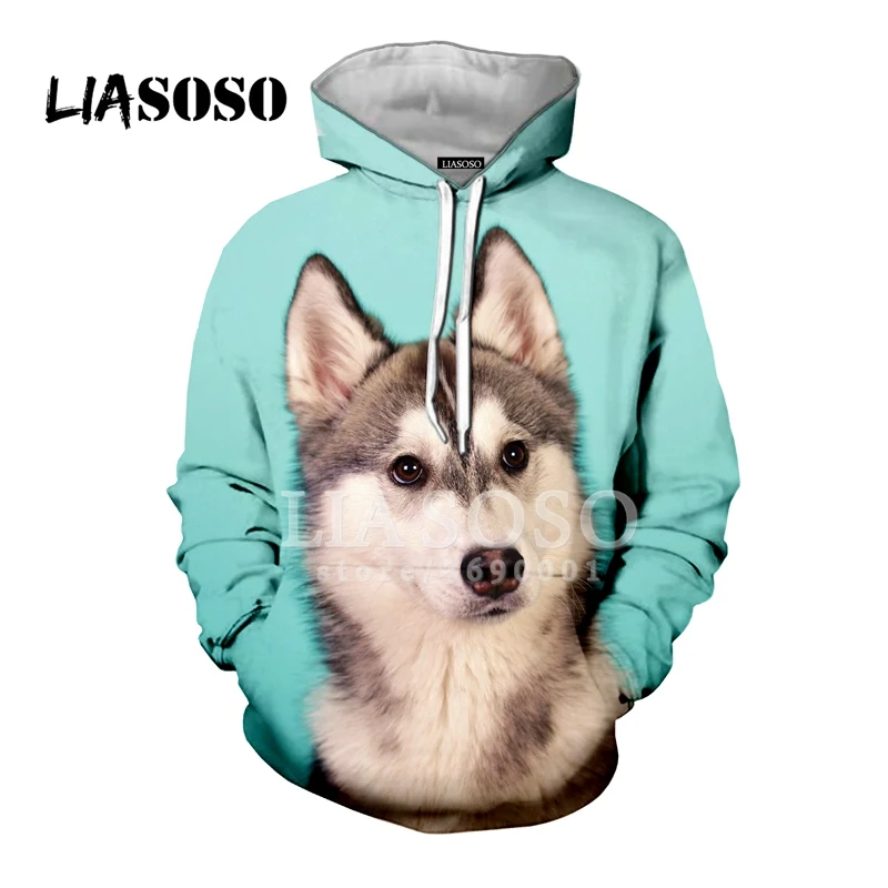 9 LIASOSO,, забавные, милые, сибирские собаки хаски, животные, повседневные, 3D принт, для женщин и мужчин, толстовки с капюшоном, толстовки, хип-хоп, Харадзюку, X0065 - Цвет: 9