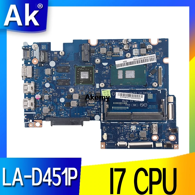 LA D451P материнская плата для ноутбука For Lenovo YOGA 510 14ISK Flex4 1470 оригинальная I7 6500U с
