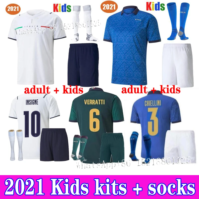 

2020 2021 FOOTBALL SOCCER JERSEYS TEAM SHIRTS HOME AWAY ITALY NATIONAL SOCCER TEAM FOOTBALL OUTFIT KIDS CHILDREN KITS